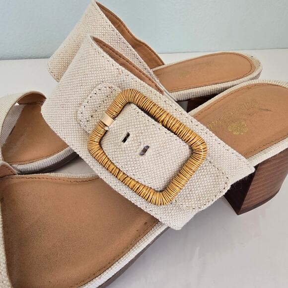 Tommy Bahama Trista Slide Sandal Women's 8.5M Linen Coastal Tropical Nautical - Picture 5 of 14